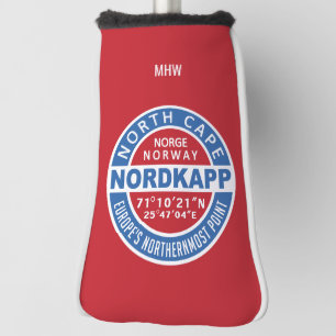 NORDKAPP Norway custom monogram putter cover