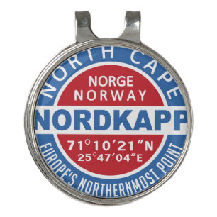NORDKAPP Norway golf ball marker Golf Hat Clip