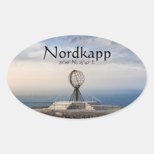 Nordkapp Norway Oval Sticker