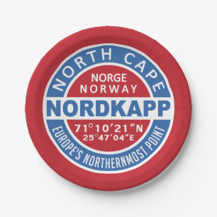 NORDKAPP Norway Paper Plates