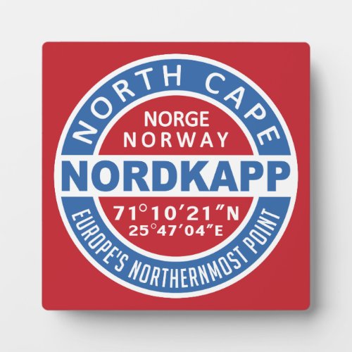 NORDKAPP Norway plaque