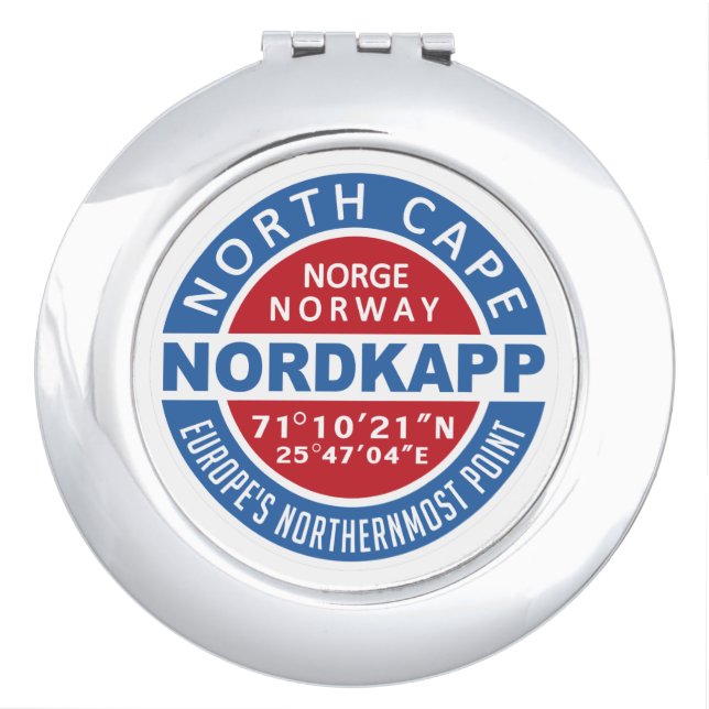 NORDKAPP Norway pocket mirror (Front)