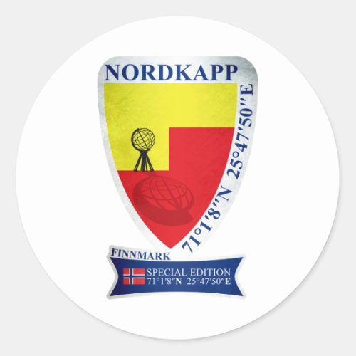 Nordkapp Norway Special Edition Classic Round Sticker