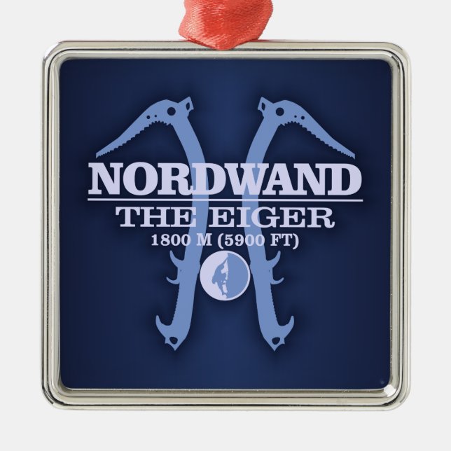 Nordwand "The Eiger" Metal Ornament (Front)