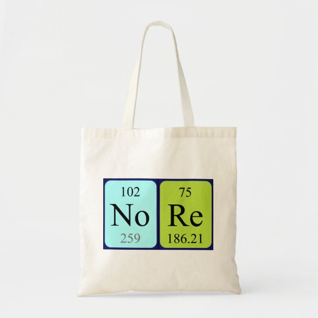 Nore periodic table name tote bag (Front)