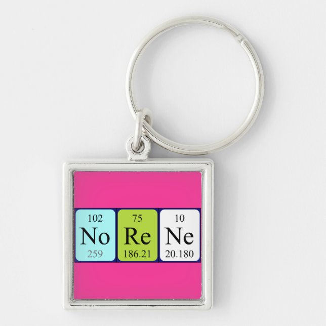 Norene periodic table name keyring (Front)