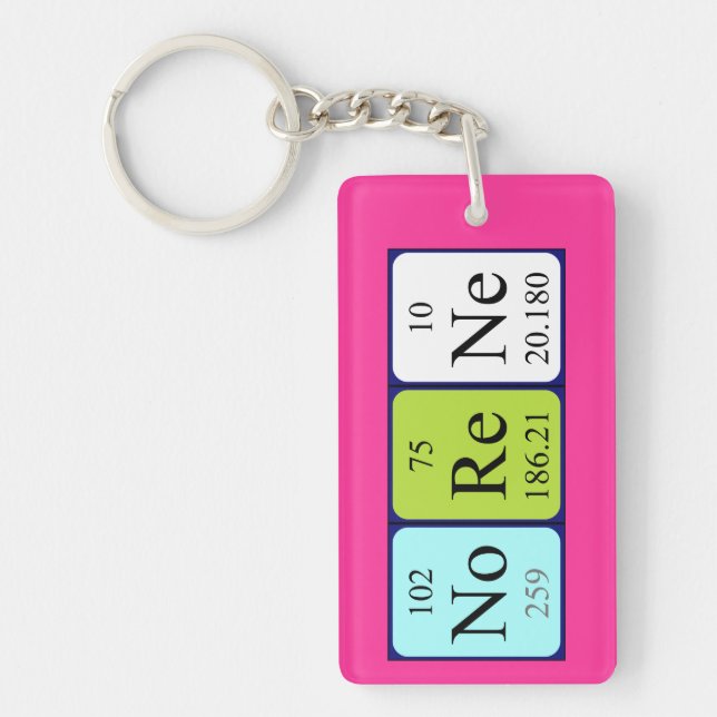 Norene periodic table name keyring (Front)
