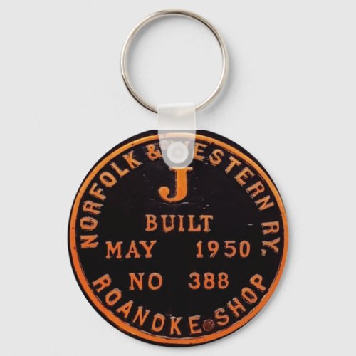 Norfolk and Western 611 Builders Plate Key Chain