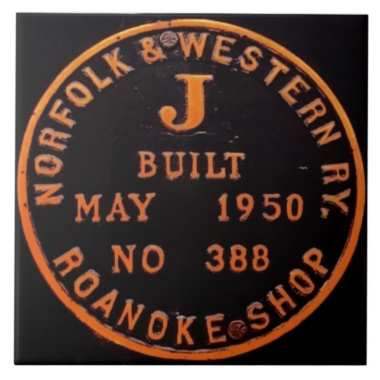 Norfolk and Western 611 Builders Plate Tile | Zazzle.com