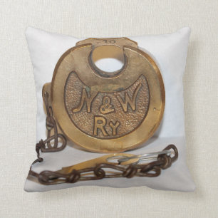 Norfolk And Western Railway Pancake Lock Pillow