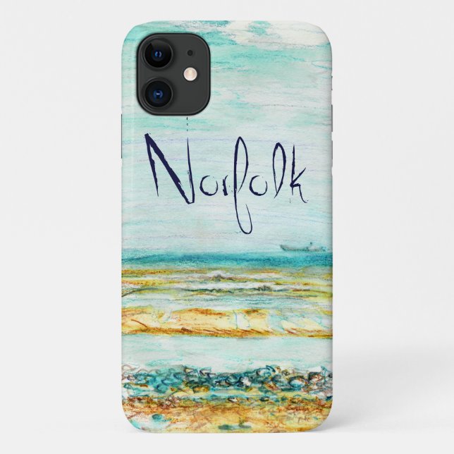 Norfolk Beach phone iPhone case (Back)