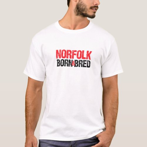 Norfolk Born And Bred Virginia Hometown Va Home St T_Shirt