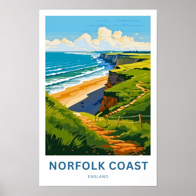 Norfolk Cast England Travel Print (Front)