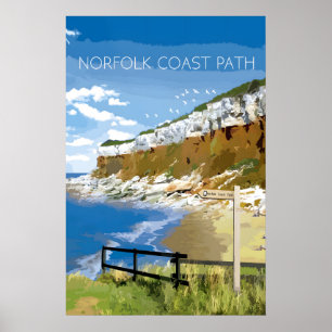Norfolk Coast Path National Trail Travel Poster