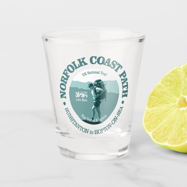 Norfolk Coast Path (T) Shot Glass (Front)