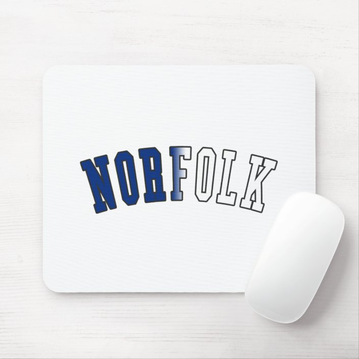 Norfolk in Virginia State Flag Colors Mouse Pad