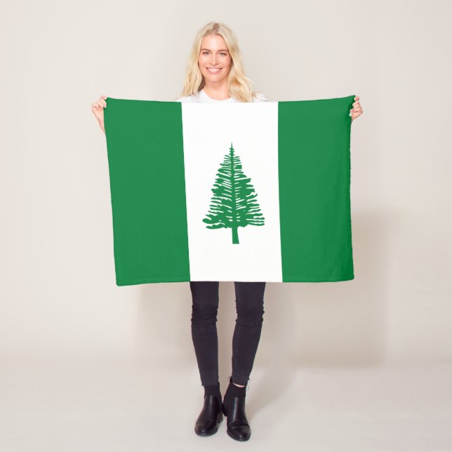 Norfolk Island Flag Fleece Blanket (In Situ)