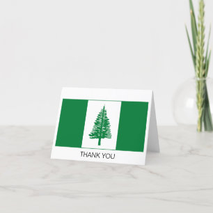 Norfolk Island Flag Letterpress Thank You Card