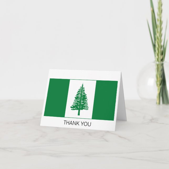 Norfolk Island Flag Letterpress Thank You Card (Front)