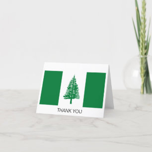 Norfolk Island Flag Letterpress Thank You Card