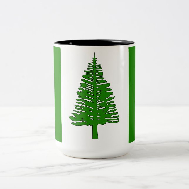 Norfolk Island Flag Vector coffee mug (Center)