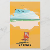 Norfolk Map illustrated travel poster (Back)
