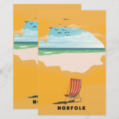 Norfolk Map illustrated travel poster (Front/Back)