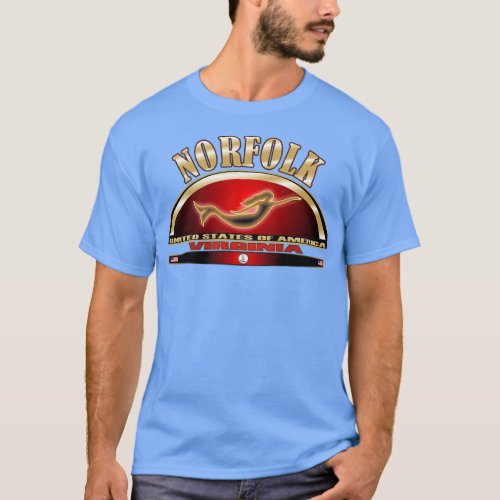 Norfolk Mermaid city Virginia T_Shirt