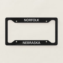 Norfolk, Nebraska License Plate Frame