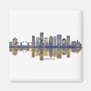 Norfolk Skyline Magnet