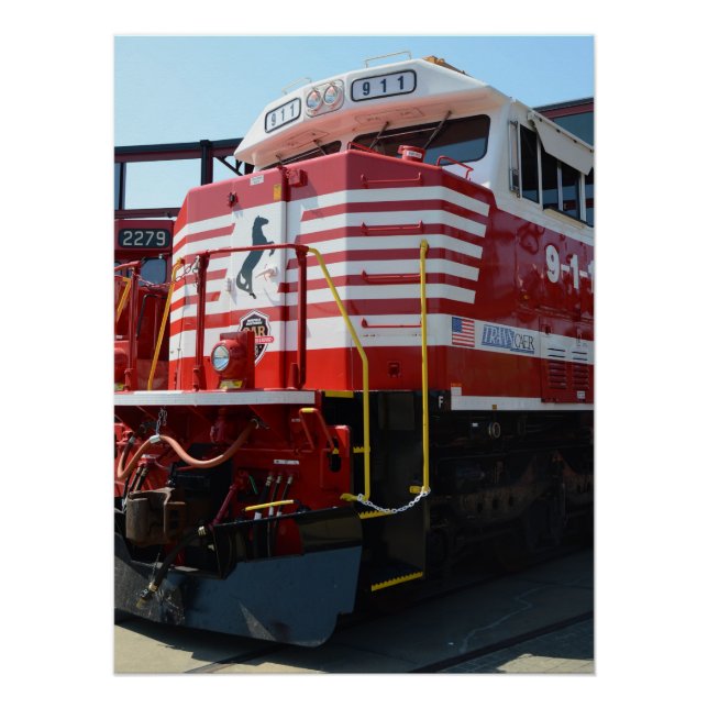 Norfolk Southern Railway 911 Diesel Locomotive Poster (Front)