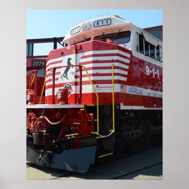 Norfolk Southern Railway 911 Diesel Locomotive Poster (Front)