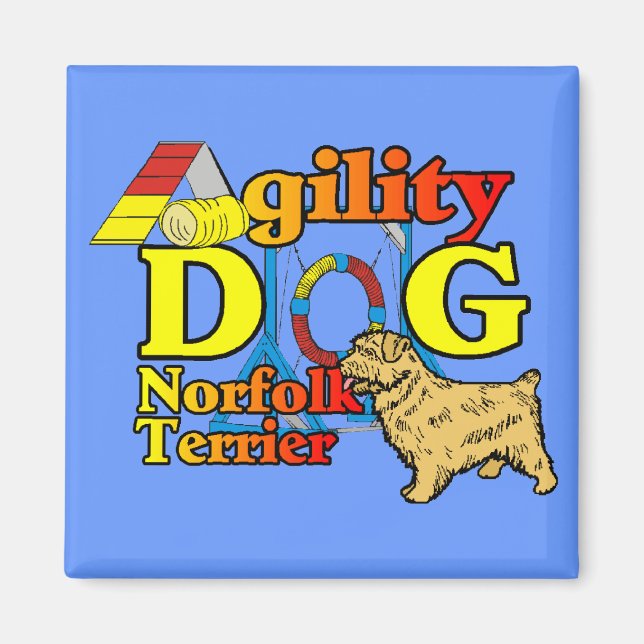 Norfolk_Terrier_Agility Magnet (Front)