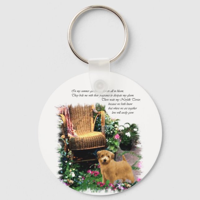 Norfolk Terrier Art Gifts Keychain (Front)