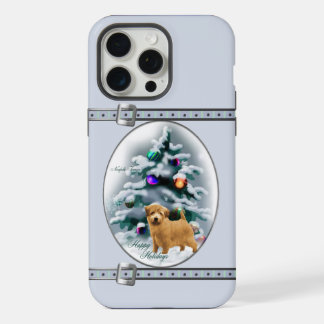 Norfolk Terrier Cute Blue Christmas Holidays iPhone 15 Pro Max Case