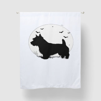Norfolk Terrier Dog � Halloween Moon Silhouette Cl Blackout Curtains