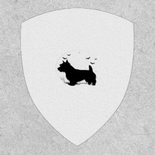 Norfolk Terrier Dog � Halloween Moon Silhouette Cl Patch