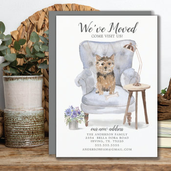 Norfolk Terrier Dog | Moving Announcement by invitationstop at Zazzle