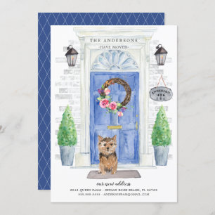 Norfolk Terrier Front Door Moving Announcement