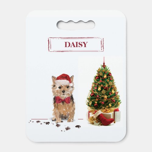 Norfolk Terrier Funny Christmas Dog with Tree Seat Cushion