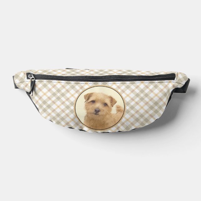 Norfolk Terrier Painting Cute Original Pet Dog Art Fanny Pack (Lay Down)