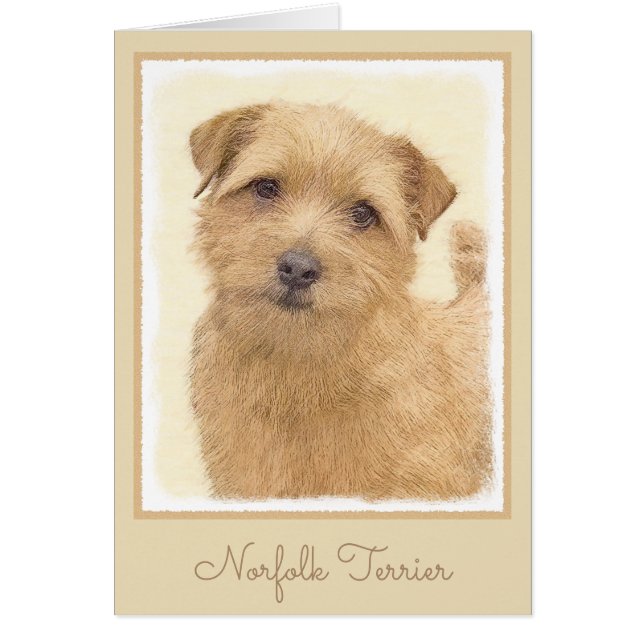 Norfolk Terrier Painting - Original Dog Art (Front)