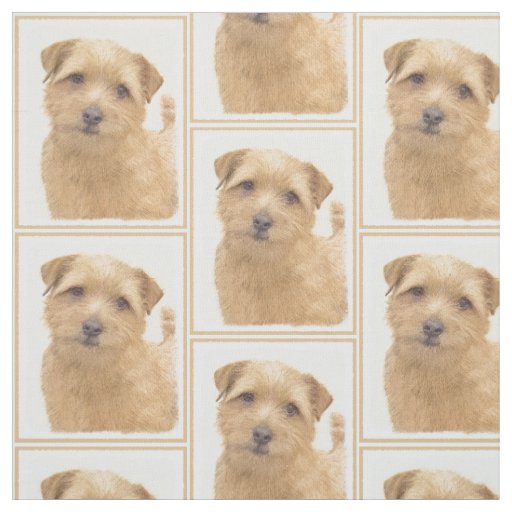 Norfolk Terrier Painting - Original Dog Art Fabric