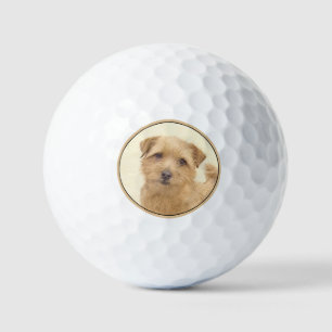 Norfolk Terrier Painting - Original Dog Art Golf Balls