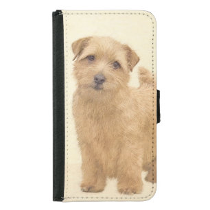 Norfolk Terrier Painting - Original Dog Art Samsung Galaxy S5 Wallet Case