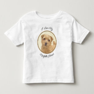 Norfolk Terrier Painting - Original Dog Art Toddler T-shirt