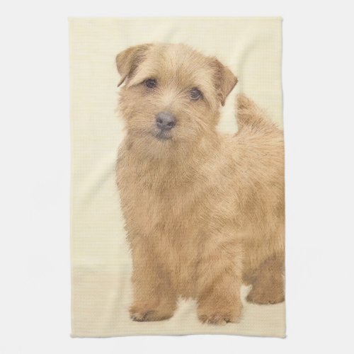 Norfolk Terrier Painting _ Original Dog Art Towel
