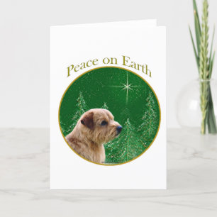 Norfolk Terrier Peace Holiday Card