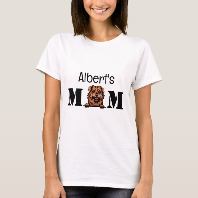 Norfolk Terrier Personalized Mom  T-Shirt (Front)