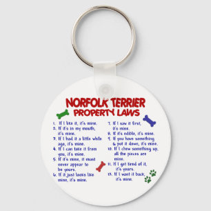NORFOLK TERRIER Property Laws 2 Keychain